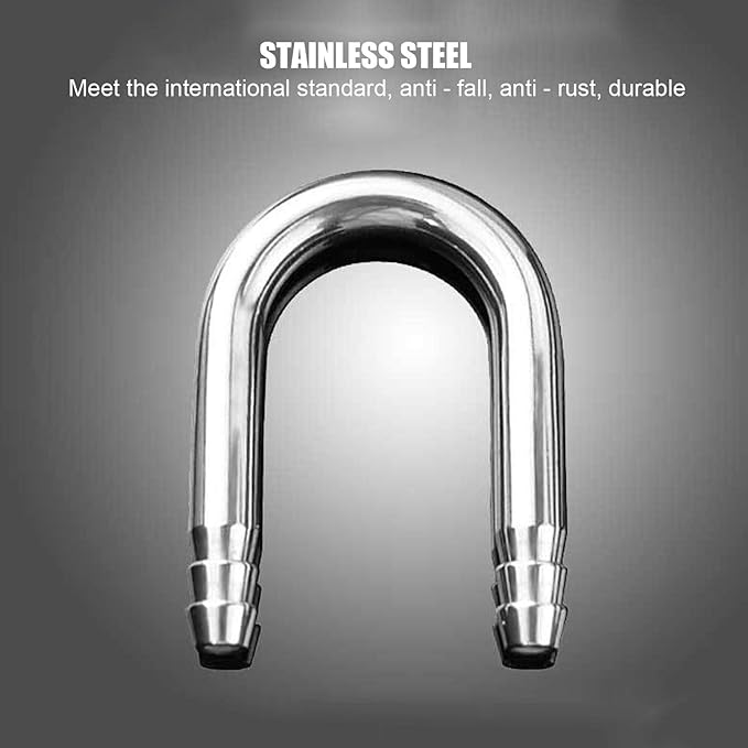 Zerodis 10Pcs Aquarium U-Shape Elbow Pipe Stainless Steel Oxygen Pump CO2 Tubing Aquarium Fish Accessory