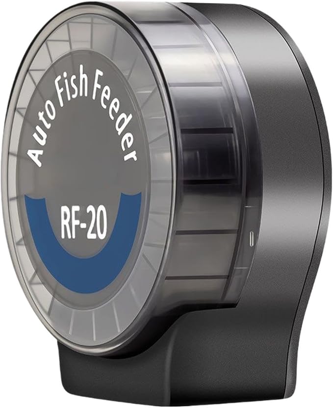Fish Tank Automatic Feeder - 6 Timers Aquarium Auto Food Dispenser, with 21-Compartment | Vacation Fish Tank Feeder for Turtle Betta Tetrasfrog Axolotl Shrimp Saltwater Freshwater Home Office