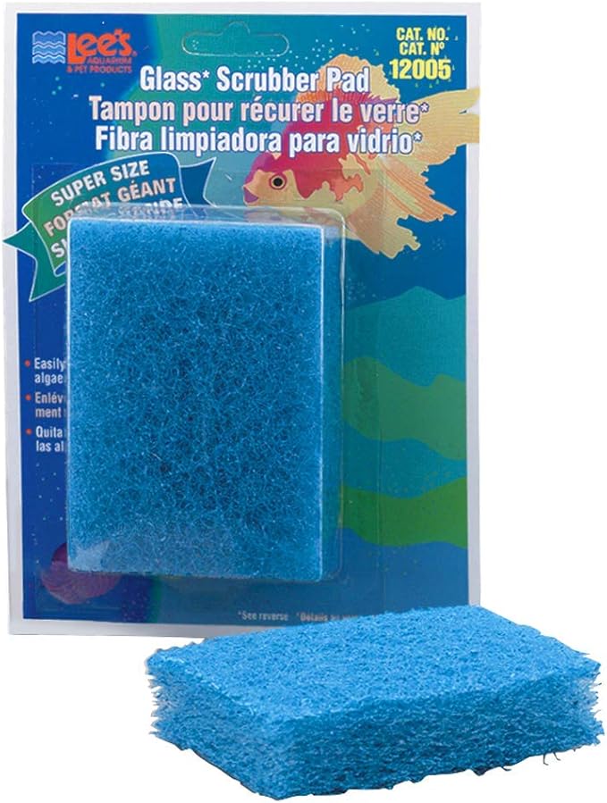 Lee's Pet Products ALE12005 Coarse Glass Algae Scrubber Pad for Aquarium