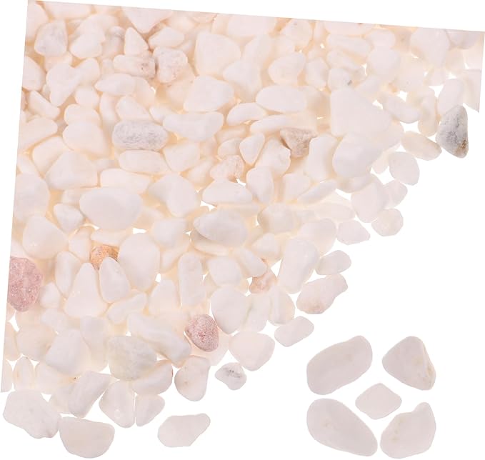 GALPADA 1bag White Jade Sand for Aquarium Landscaping Natural Stones for Fish Tank Decor Pack of Decorative Gravel for Plants and