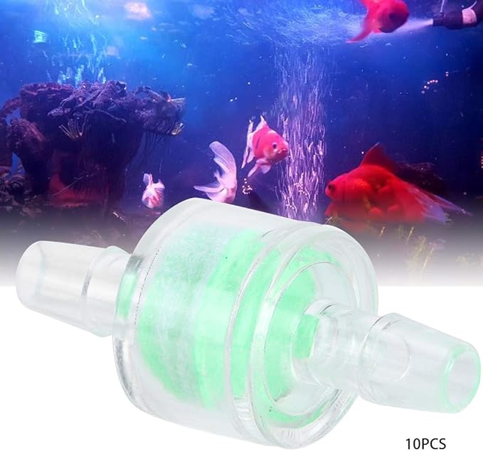 10PCS Aquarium Filter Tube, ABS Silicone Tube Filter, Plastic Fish Tank Check Valve for Fish Tanks and Aquarium(8MM)