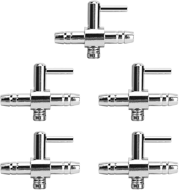 5 Piece Stainless Steel Aquarium Fish Air Pump Control Valves Single Head Air Valve