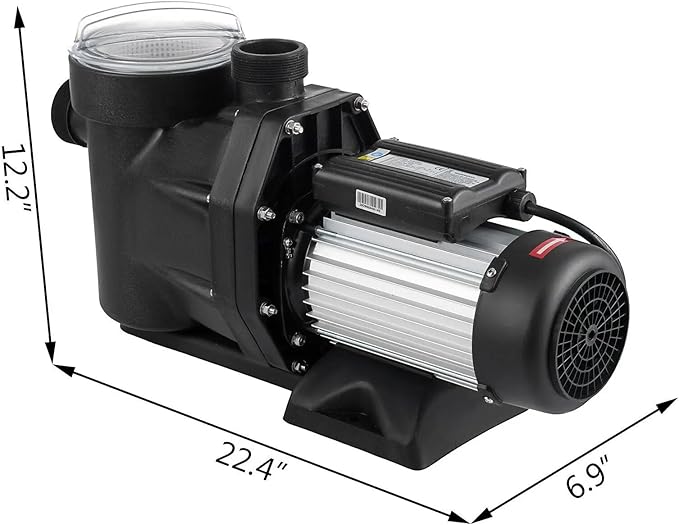 1pcs Swimming Pool Pump with Sand Filter High Flow 1.5HP-2.5HP Water Pump 1850W Tub Aquarium Pump for In/Above Ground Pool(110-230V 2HP)