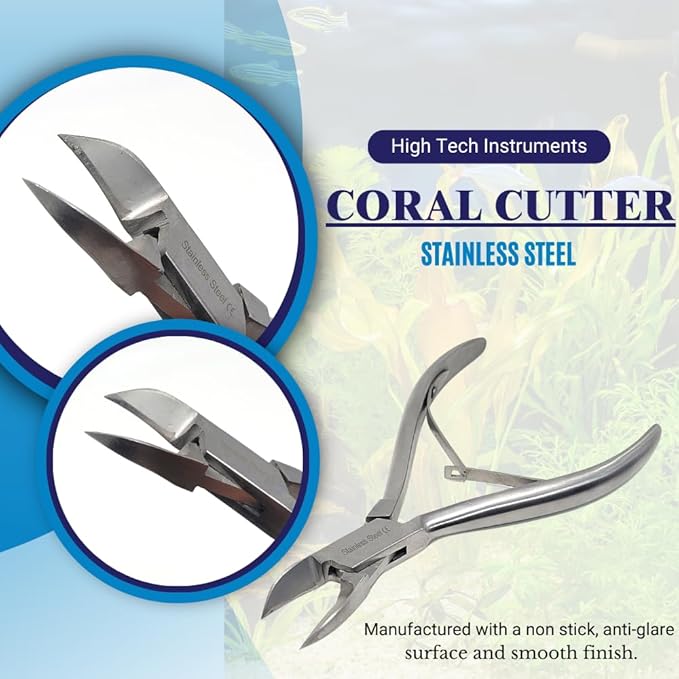 Coral Reef Cutter Stainless Steel Clipper to Cut Stems from Coral Plugs for Propagation Grafting Hard Soft Freshwater Saltwater Corals (5.5 Inch)