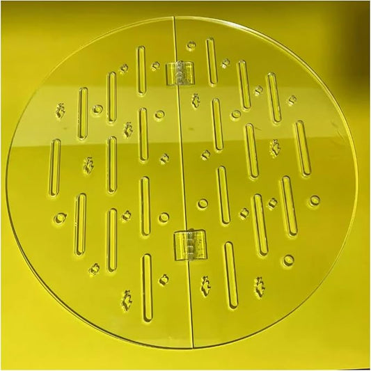 LZMZMQ Round Aquarium Acrylic Canopy Set, Foldable Terrarium Top Covers, Detachable Temporary Jumping Proof Hood with Vent Port, Custom Size(21.3in/540mm)