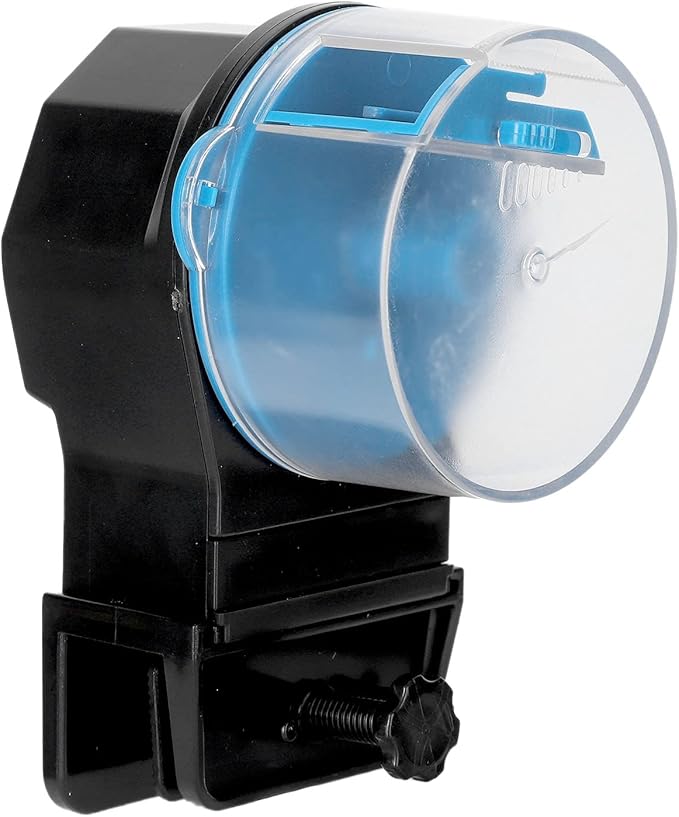 Kikumi Aquarium Feeder, Automatic Fish Feeder, Timed, Flexible, Practical, Clean, Easy Installation (Blue)