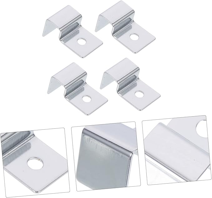 Kisangel 20pcs Stainless Steel Fish Tank Lid Support Racks Aquarium Cover Clips Secure Glass Lid Holders for Aquariums and Fish Mouth Clamps for Thick Glass