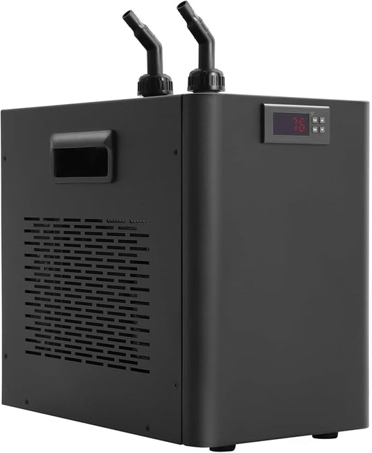 Aquarium Chiller Fish Tank Water Chiller Machine 42 Gal 1/10 HP Water Cooler Hydroponic Cooling System with Quiet Refrigeration Compressor for Water Weeds Axolotl Jellyfish Coral Shrimp
