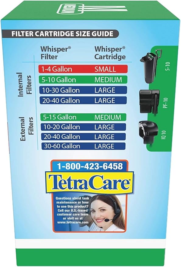 Tetra Whisper Bio-Bag Medium Filter Cartridges for Aquariums, 3 Count, Ready to Use, Fits Whisper Fish Tank Filters 5-10 Gal, PF-10, IQ 10 (Pack of 2)