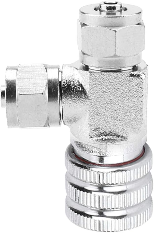 CO2 Regulator Check Valve,Stainless Steel Needle Valve for Water Aquarium CO2 Bubble Counter with Check Valve for CO2 Diffuser Atomizer Regulator Injection System (Double-head
