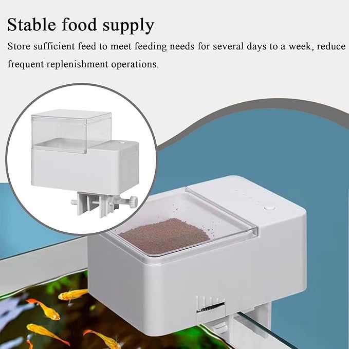 Automatic Fish Feeder – Digital Timer Feeding Machine, Adjustable Portion Dispenser, Easy Setup | Reliable Aquarium, Pond, And Terrarium Accessory For Betta Fish, Tropical Reptiles, Hamsters, Small An