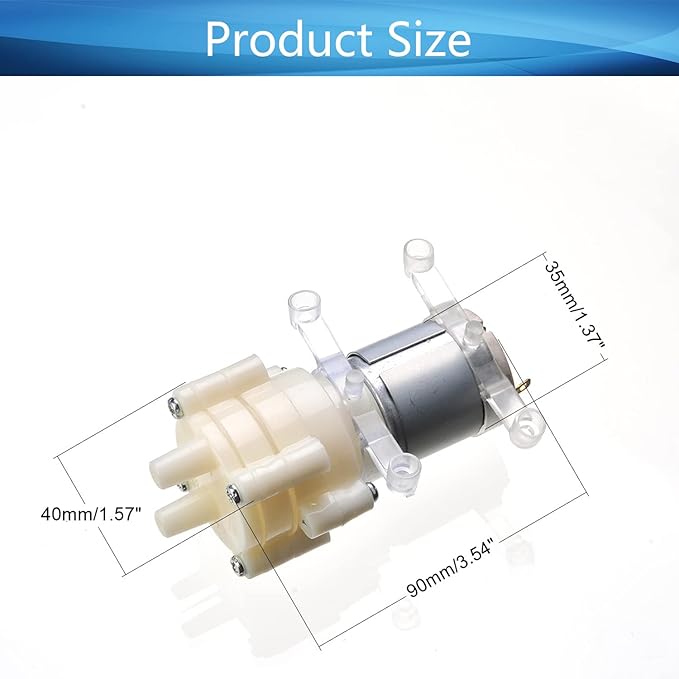 Heyiarbeit 5-12V Electric Diaphragm Pump Water Pumps Self Priming 1.5-2L/Min DC Diaphragm Pump 7mm for Tea Machine Aquarium Water Cooling Fish Tank 1PCS