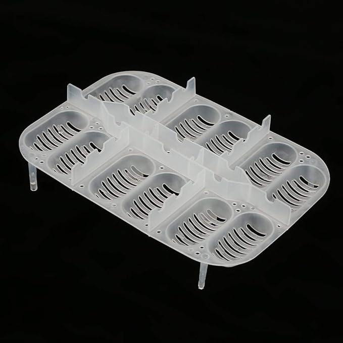 TOPINCN 12 Slots Reptile Egg Breeding Hatchery Box Reptile Egg Incubator Hatcher Hatching Box Reptile Incubation Egg Tray for Lizard Snake with Thermometer
