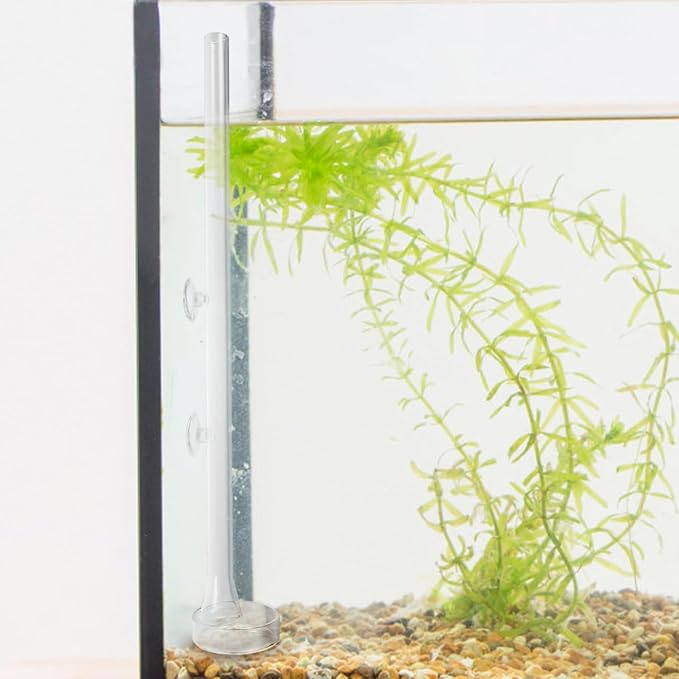 Mipcase Shrimp Feeding Tube and Dish Set - Clear Glass Aquarium Feeder with Suction Cup for Shrimp and Tropical Fish 17.91X2.36X2.36 Inch Easy to Install and Clean for Planted Tanks