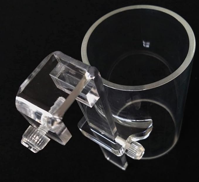Marine Color Fish Feeder Round Feeder Adjustable Floating Fish Food Automatic Aquarium Feeder Tank Feeder Easy Setup Cleaning Acrylic Made