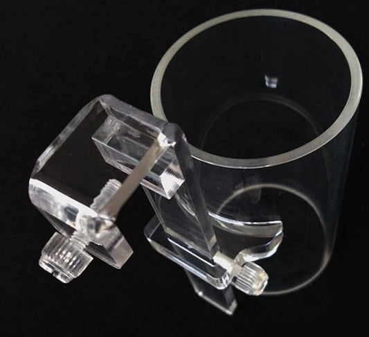 Marine Color Fish Feeder Round Feeder Adjustable Floating Fish Food Automatic Aquarium Feeder Tank Feeder Easy Setup Cleaning Acrylic Made