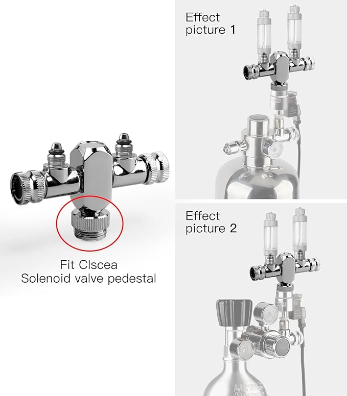 Aquarium CO2 Splitter Regulator Valve 2 Way, Dedicated to CO2 Generator