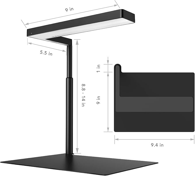 ONF Flat Nano Plus Bluetooth Tank Light with Metal Board Base, fits Aquarium Nano Tank, Betta Fish Tank, Potted Plants, Succulent, Miniature Landscape
