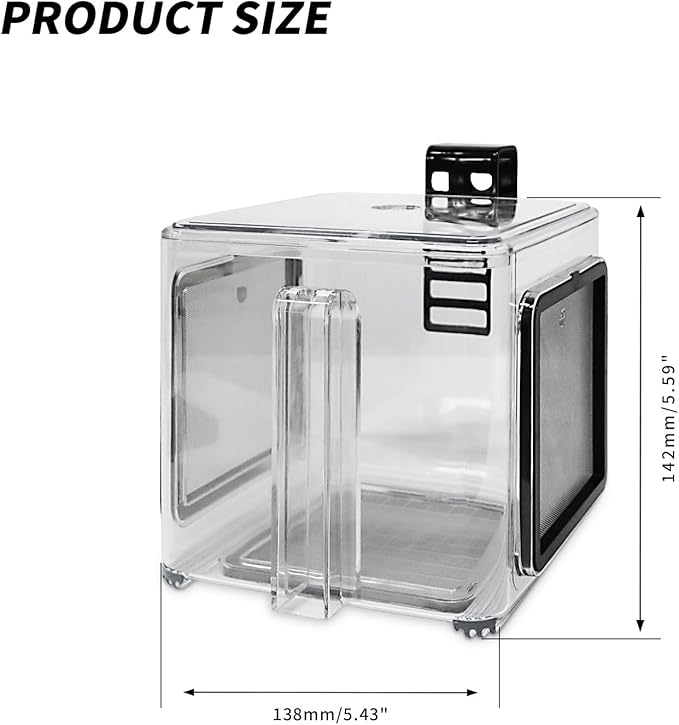 Saim Fish Breeding Box, Acrylic Aquarium Breeding Boxes, Acrylic Fish Isolation Box Hanging Aquarium Hatchery Tank for Small Baby Fishes Shrimp Clownfish Guppy Hatchery, Transparent