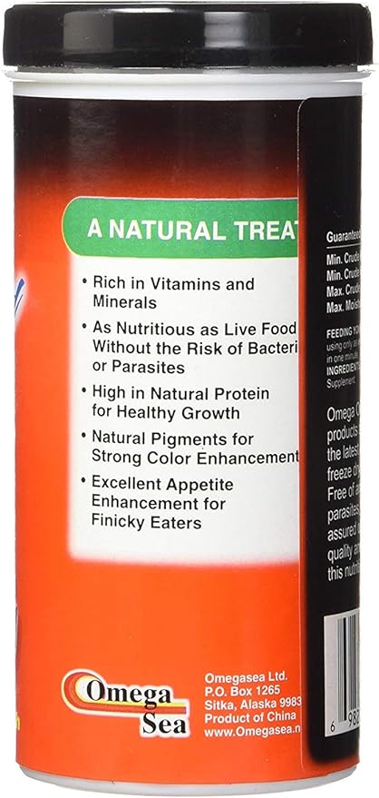 Omega One Freeze Dried Brine Shrimp 1.28 Oz (3 Pack)