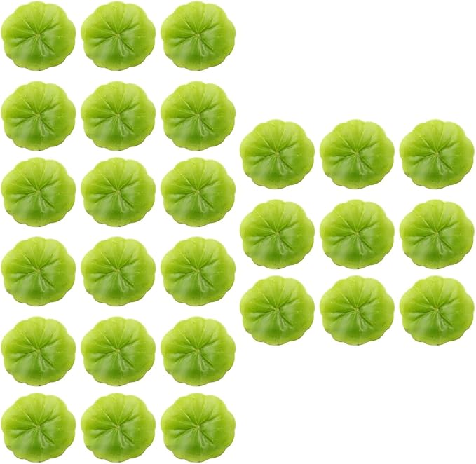 PRETYZOOM 90pcs Mini Artificial Floating Foam Lotus Leaves Lily Pads Artificial Foliage Pond Decor for Pond Pool Home Aquarium Decoration (2.36")