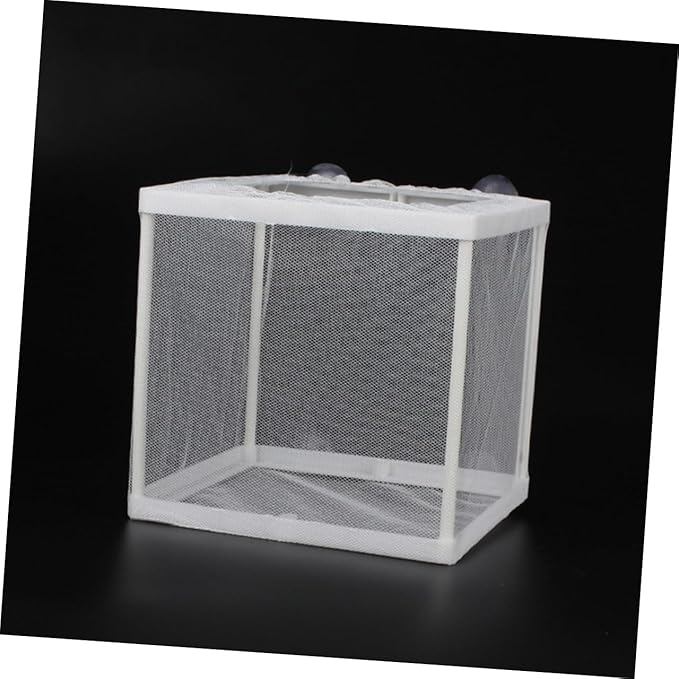 POPETPOP 2pcs Fish Breeding Isolation Box Fish Incubating Net Suction Cups Aquarium and Easy to Install Color