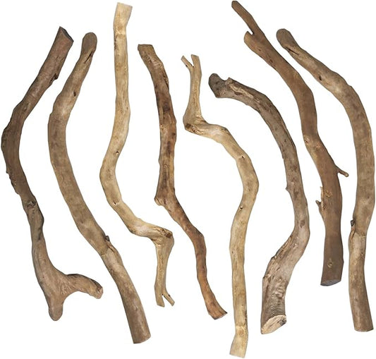 kathson Natural Driftwood for Aquarium, Red Moor Driftwood Mix 12''-16'' Long Driftwood for Decorations Aquarium Driftwood Assorted Shapes Natural Aquarium Decor Driftwood (500g, Coarse Branches)