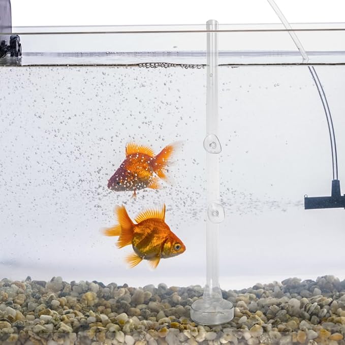 Mipcase Shrimp Feeding Tube and Dish Set - Clear Glass Aquarium Feeder with Suction Cup for Shrimp and Tropical Fish 17.91X2.36X2.36 Inch Easy to Install and Clean for Planted Tanks