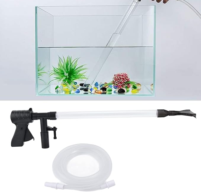 Haofy Fish Tank Gravel Cleaner, 42.9in Aquarium Vacuum Water Changer Siphon with Hose for Sand Cleaning, Multifunction Pneumatic Fish Filter Pump for Aquarium Debris Removal