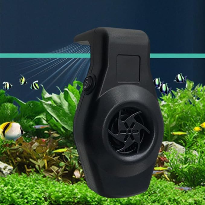 DONGKER Aquarium Cooling Fan,USB 5V Mini Aquarium Chiller 2 Speed Adjustable Tank Fan for Less Than 20L Fish Tank (Less Than 0.4" Glass Thickness)