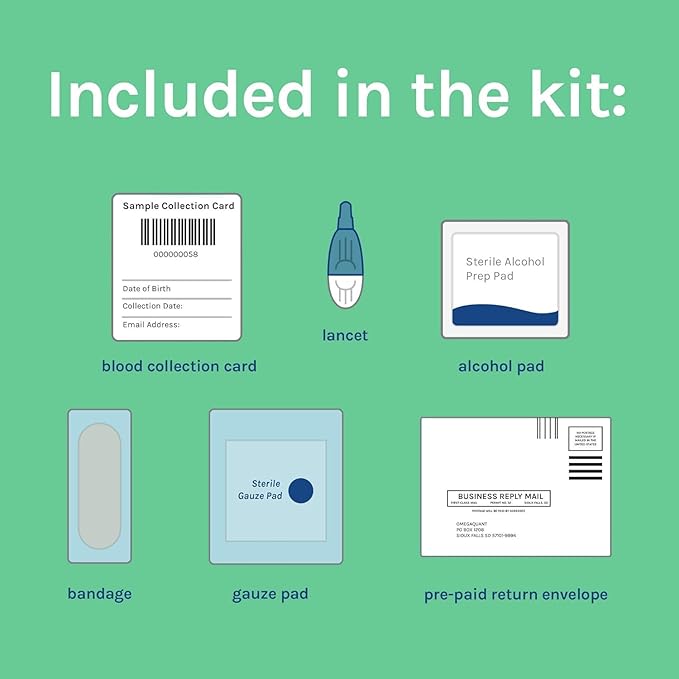 OmegaQuant Omega-3 Index Basic 2-Pack Original Omega-3 Blood Test Kit, At-Home Collection, CLIA-Certified Lab Analysis, Includes 2 Test Kits