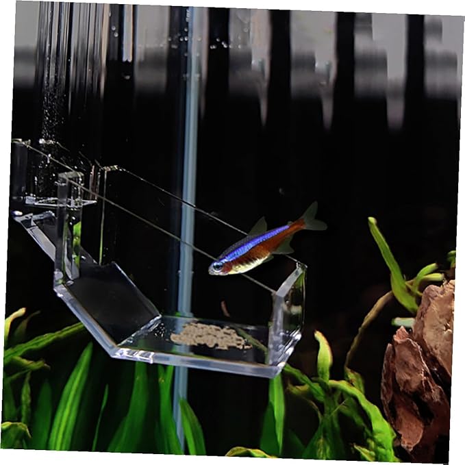 Toddmomy Aquarium Fish Feeder Tube with Feeding Ring 35cm Automatic Fish Tank Feeder Vacation Feeding Aquarium Supplies