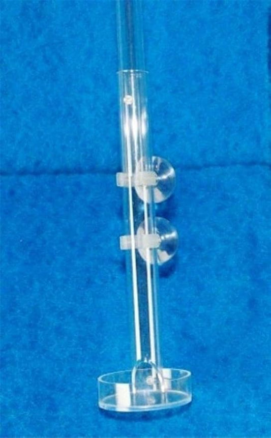 Adjustable Feeder Tube and Plate for Shrimp and Fish Aquarium Tank, 250-500mm Length, 70mm Diameter Feeding Plate, 20-25mm Tube, Easy Install, Suitable for Tanks Under 50cm