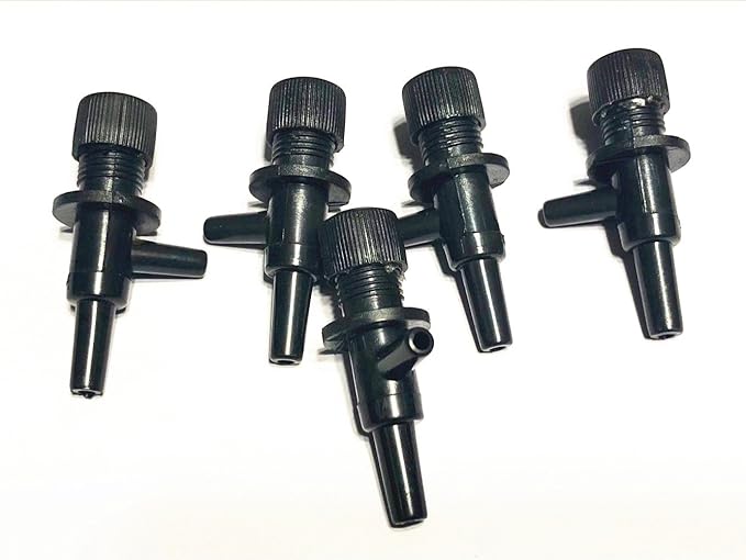 Aquarium 2 Way Air Line Tubing Flow Control Valve XMHF for Fish Tank 5-Pcs