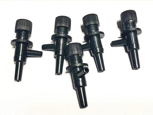 Aquarium 2 Way Air Line Tubing Flow Control Valve XMHF for Fish Tank 5-Pcs