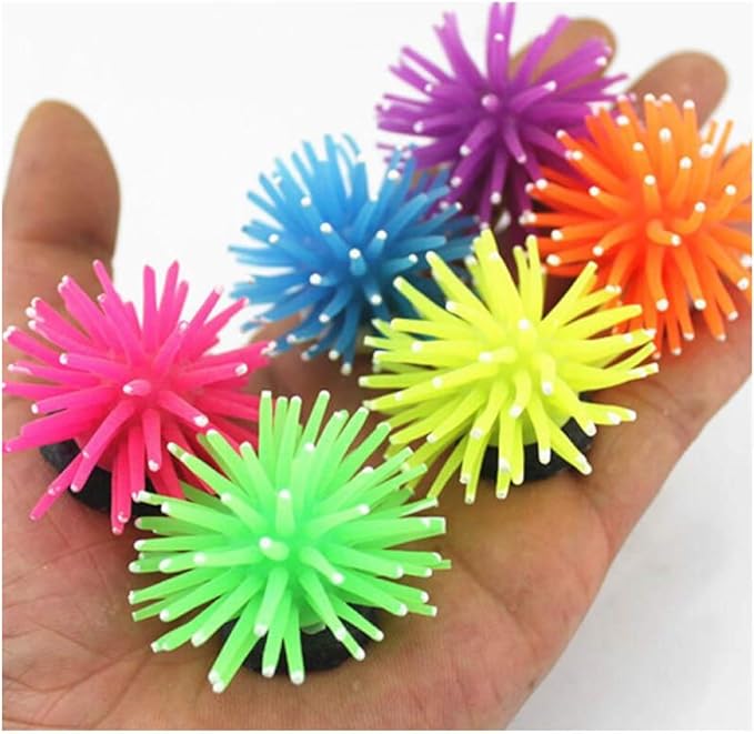 gootrades Pack of 6 Artificial Sea Anemone Coral Aquarium Fish Tank Ornament Plus Free Bio-Balls