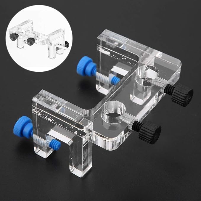 Cyrank Aquarium Water Pipe Holder, Acrylic Fish Jar Aquarium Probe Hose Holder Water Tube Clamp Fixed Clip Outflow Inflow Pipe
