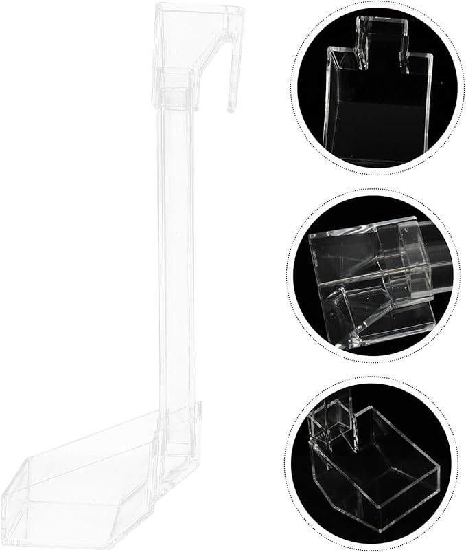 Acrylic Hanging Fish Feeder with Shrimp Feeding Dish and 21cm Feed Tube for Aquarium Tanks Automatic Aquarium Feeder Suitable for Fish and Shrimp Feeding