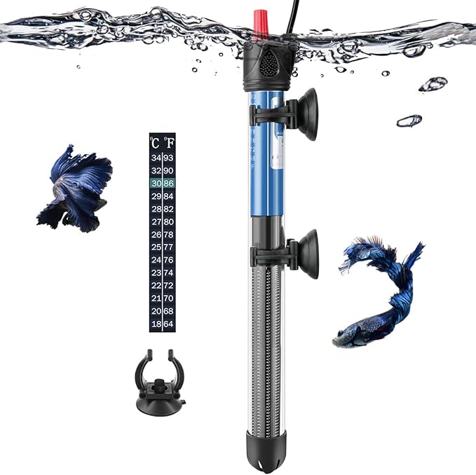 FEDOUR 50W 100W 300W Submersible Aquarium Heater, Adjustable Glass Water Heater for 5 – 70 Gallon Fish and Turtle Tank (300W for 35-70 Gallon)