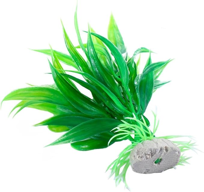 Kopida Artificial Aquarium Plants Plastic Water Grass, Small Size 5 inch Fake Plants Fish Tank Decorations Home Decor Aquarium Accessories