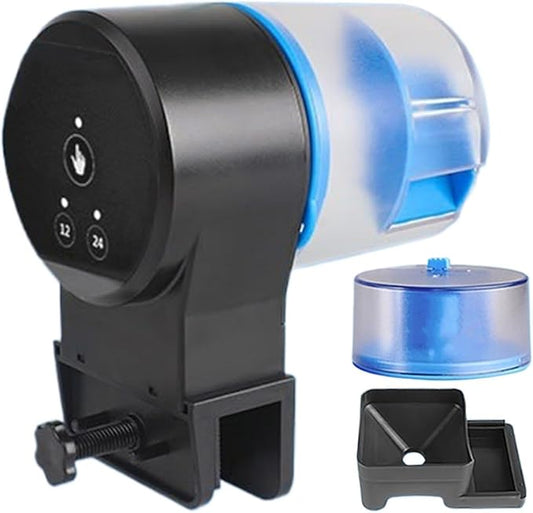 Automatic Fish Feeder for Aquarium - Stable Precision Food Dispenser Timer | Aquarium Auto Feeder | for Home Dorm Office Apartment Bedroom Betta Turtle Goldfishes Koi