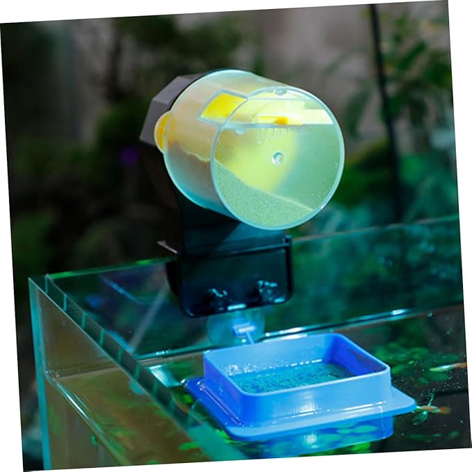 Angoily Automatic Fish Feeder for Aquarium Adjustable Large-Capacity Feeding Tank Timer Fish Feeding Artifact Suitable for Vacation Use