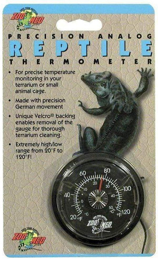 Zoo Med Analog High Range Reptile Thermometer,Black,2.5" diameter