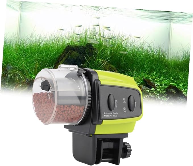 TOYANDONA Automatic Fish Feeder Timer for Aquarium Easy Operation Programmable Hours Suitable for Various Fish Food No Batteries Included for Vacation and Daily Feeding