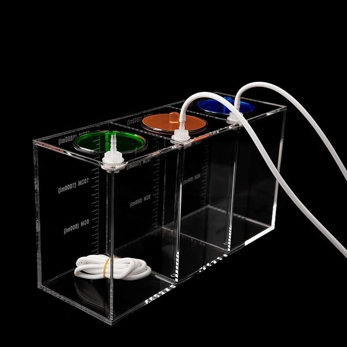 Aquarium Choice dosing Container dosing Liquid Container Storage Bucket Dosing Pump Reservoir Container with Three Separate Storage Rooms