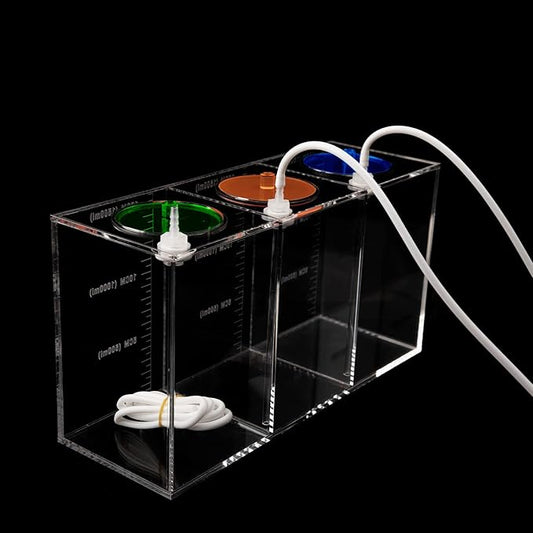 Aquarium Choice dosing Container dosing Liquid Container Storage Bucket Dosing Pump Reservoir Container with Three Separate Storage Rooms
