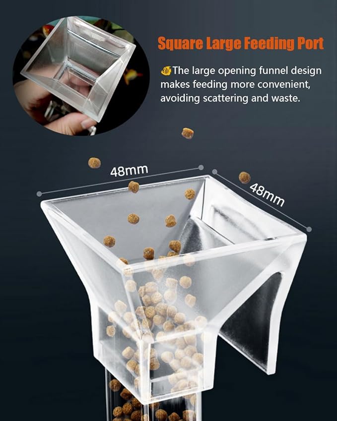 KINGYEENUO Shrimp Feeder Set - Aquarium Fish Feeder Tube Kit with Feeding Ring, Cleaning Brush, Tank Feeding Tube