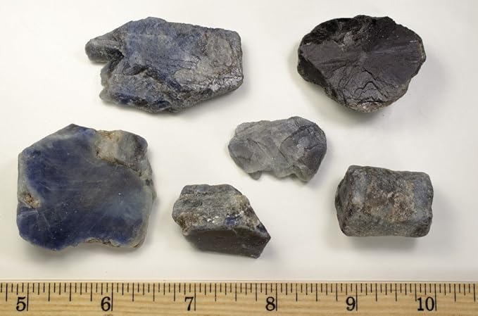 Fantasia Materials: 1/2 Lb of Large Blue Sapphire Rough Stones from Brazil