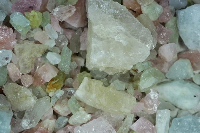 Fantasia Materials: 1 lb Morganite and Beryl Rough Stone Mix from Brazil