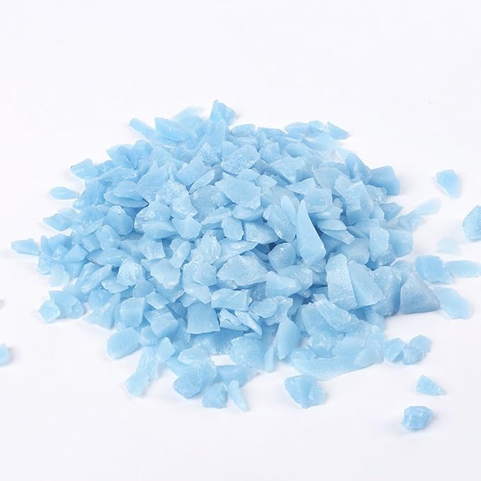 Shiny Stone Glow in The Dark Aquarium Neon Gravel Sand, Decorative Rocks for Fish Tank and Fairy Garden, Home Dec,305g/0.67lbs (5-8mm, Blue)